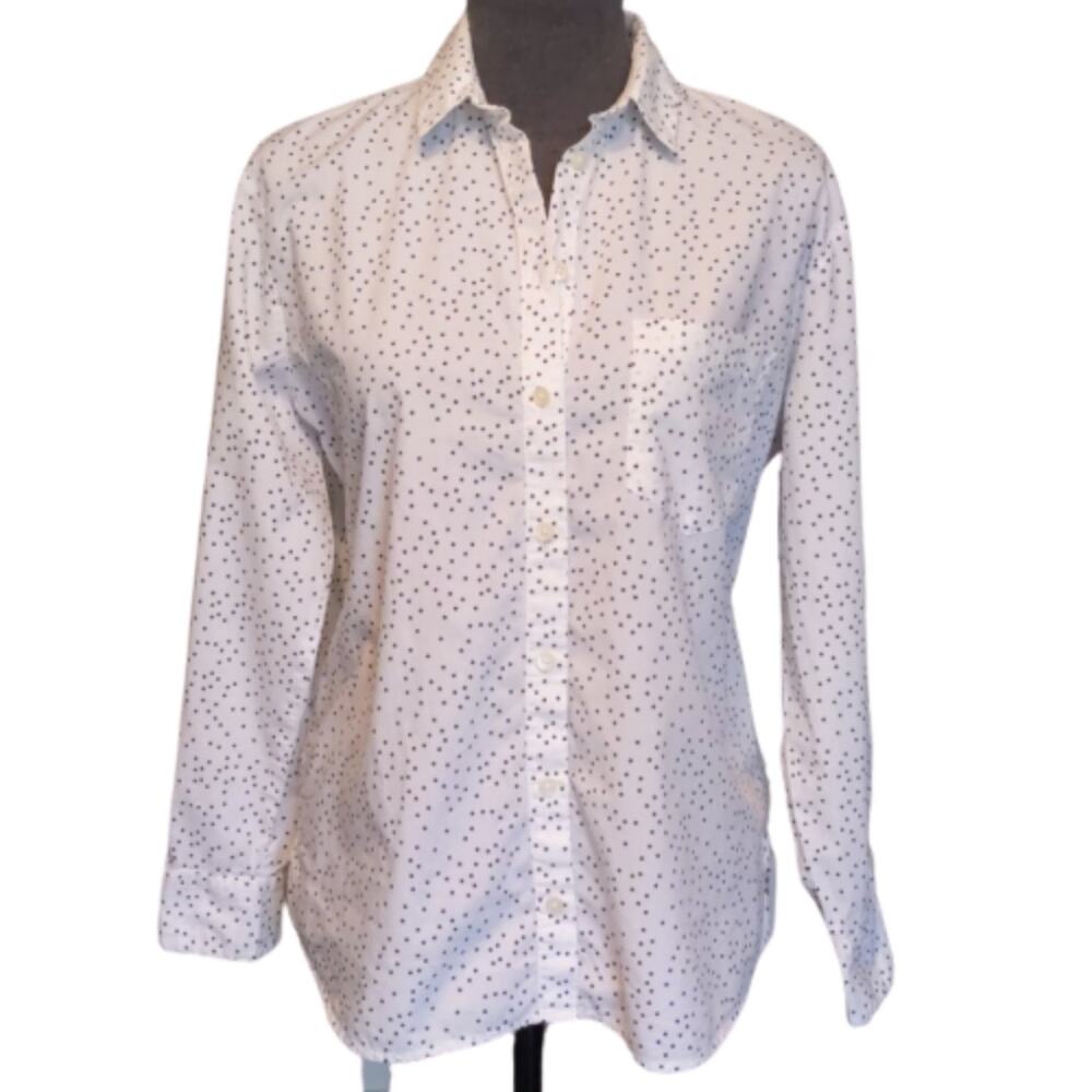 Madewell Oversized Boyfriend Shirt Dotted Women's Size Small